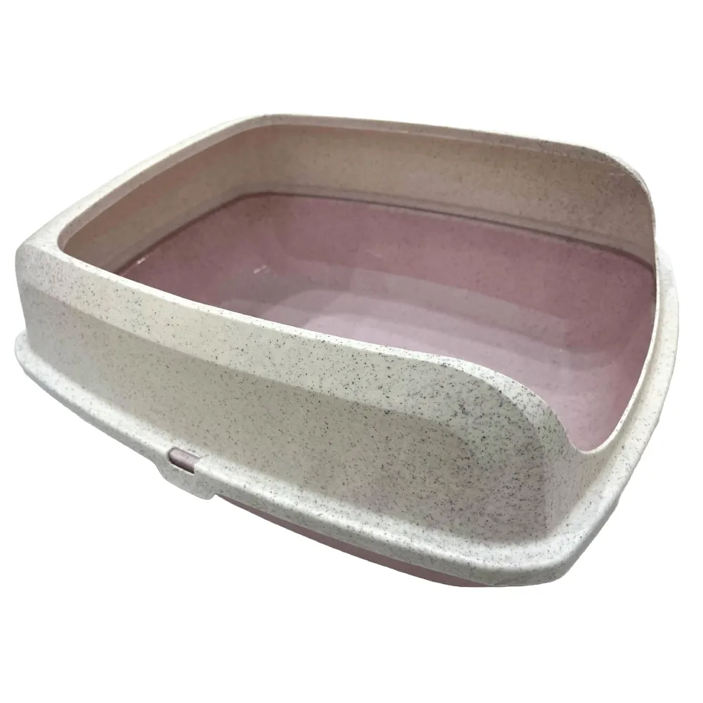 AllPetSolutions Eco Pink Cat Litter Tray with Rim Small