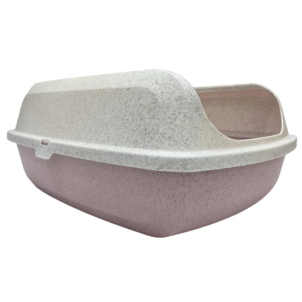 AllPetSolutions Eco Pink Cat Litter Tray with Rim Small