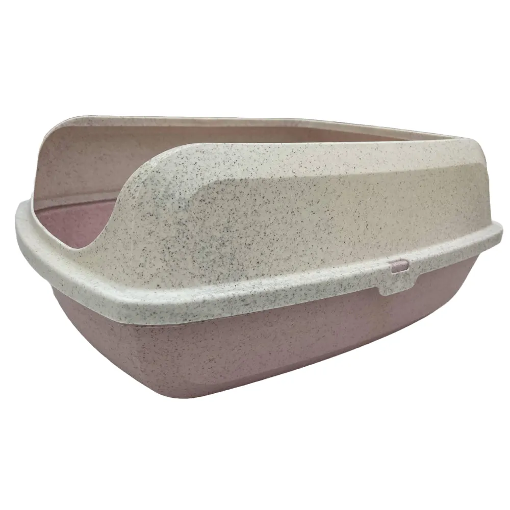 AllPetSolutions Eco Pink Cat Litter Tray with Rim Small