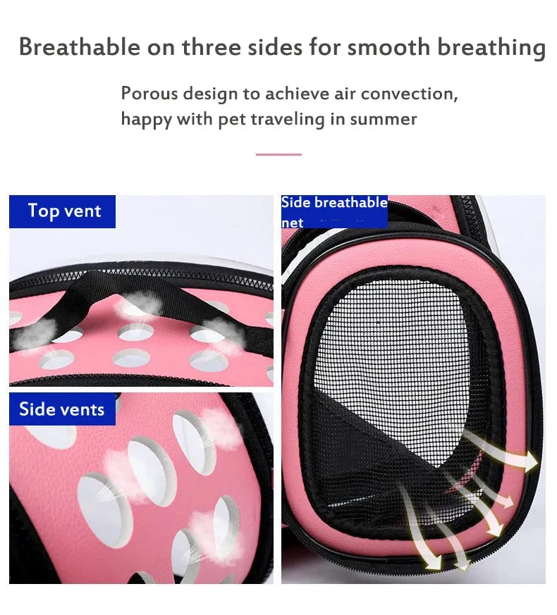 Cat Carrier Breathable Pet Dog Cat Carriers Backpack Bags Travel Space Capsule Cage Portable Pet Transport Bag Carrying For Cats