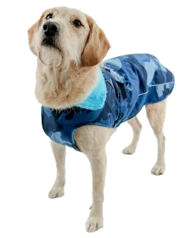 Dog Dryrobe in Blue Camo & Blue