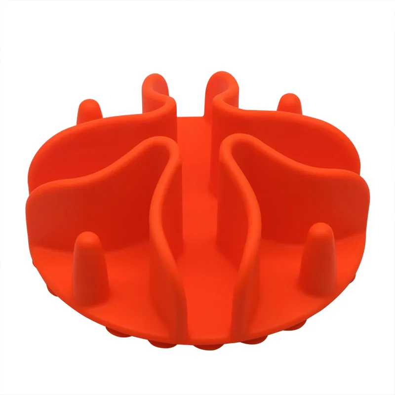 Extra Bowl Set with Slow Feed Pad – Human-Grade 304 Stainless Steel Slow Feed Dog Bowl, Silicone Insert, set of 2