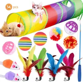 Fast Shipping 14-Piece Assorted Cat Toys Set