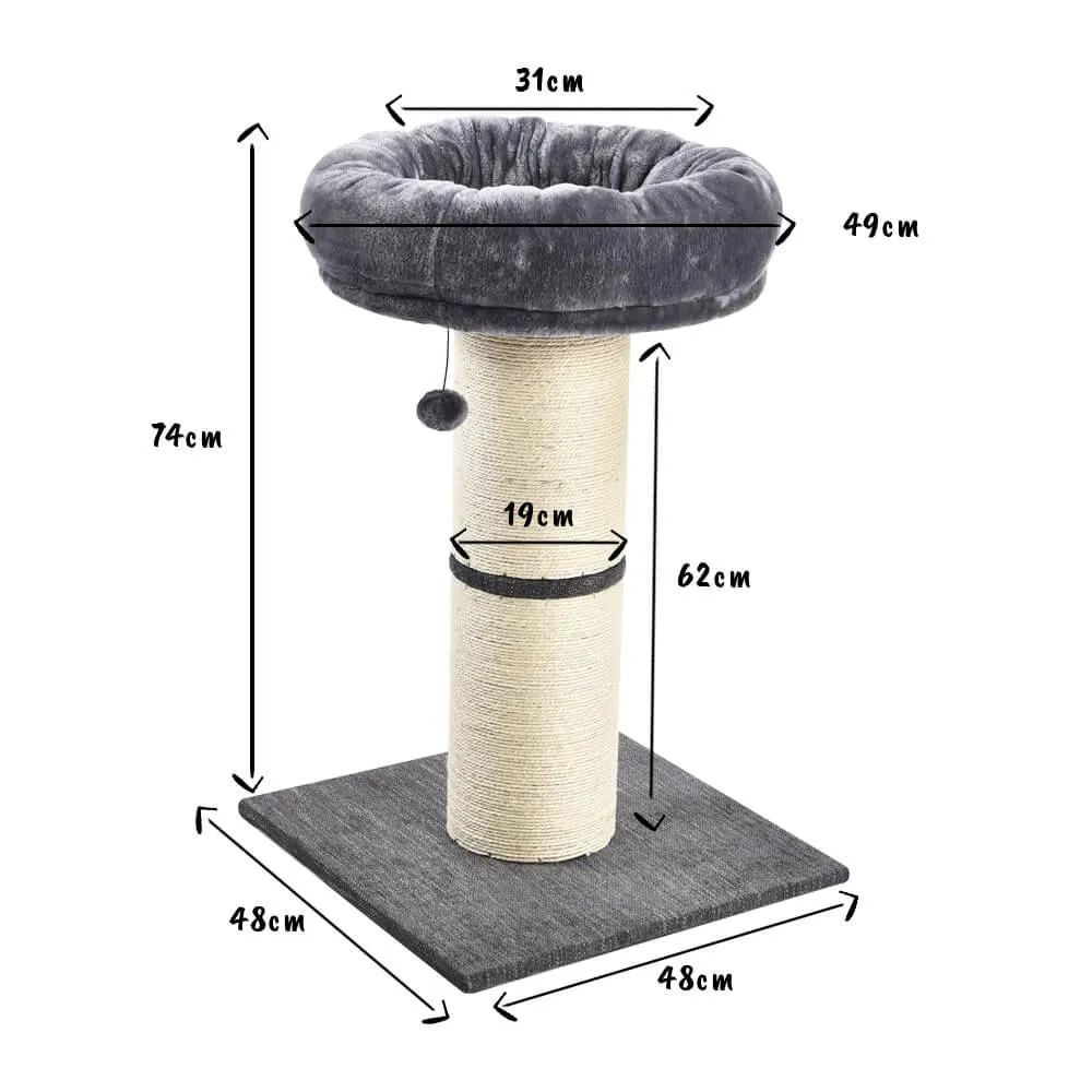 Large Jumbo Cat Scratching Post with Play Ball 74cm