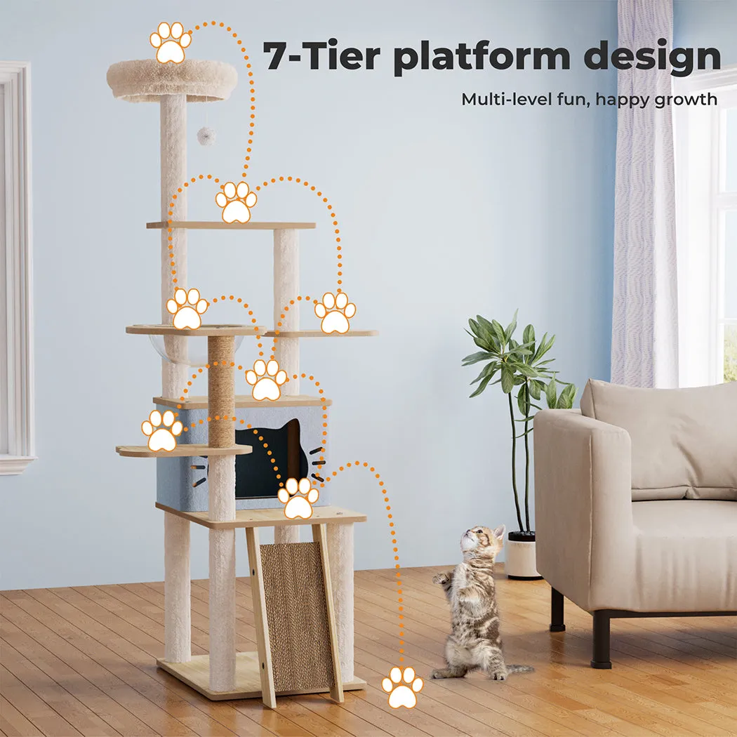 Pawz Wooden Multi-level Cat Tree Tower Large 160cm