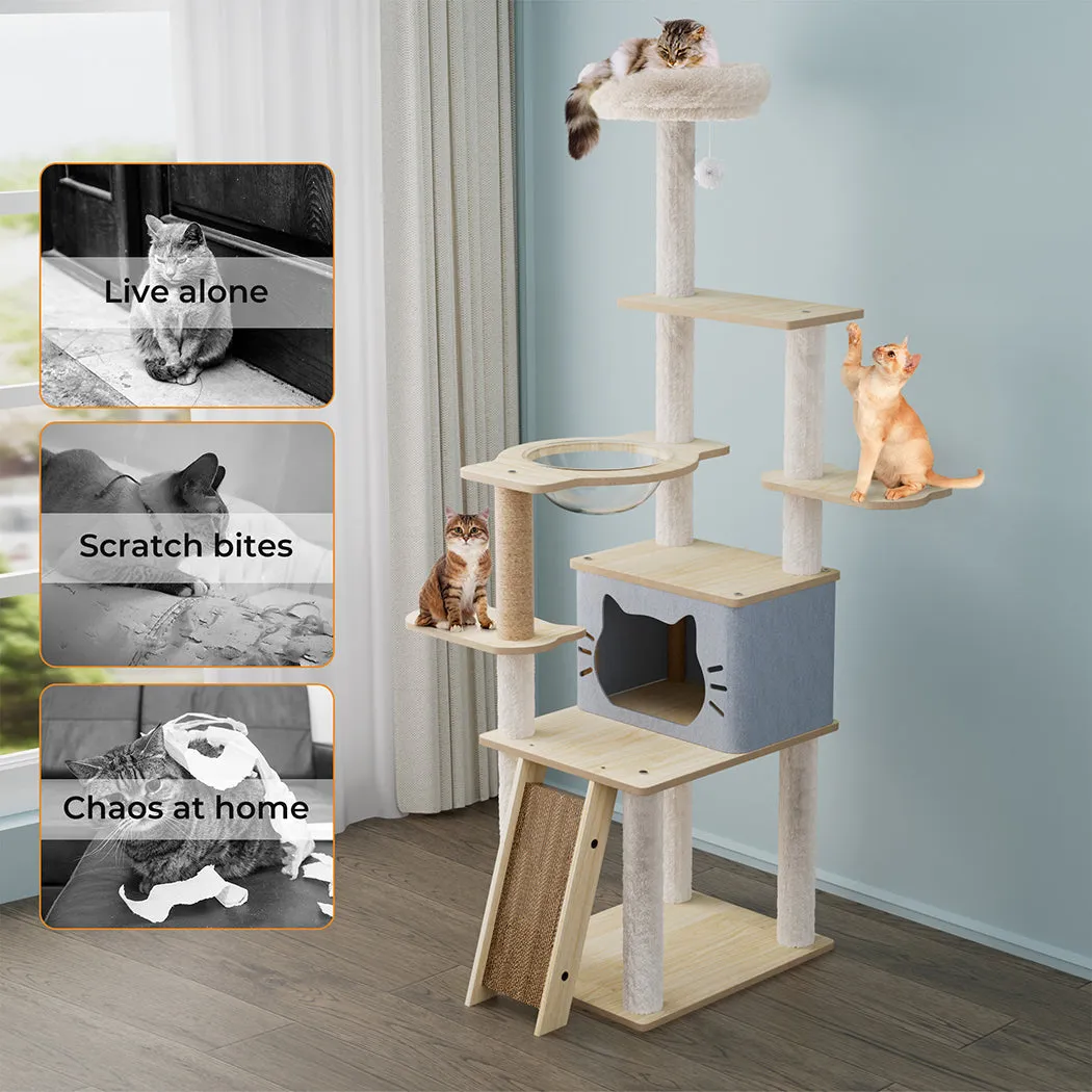 Pawz Wooden Multi-level Cat Tree Tower Large 160cm