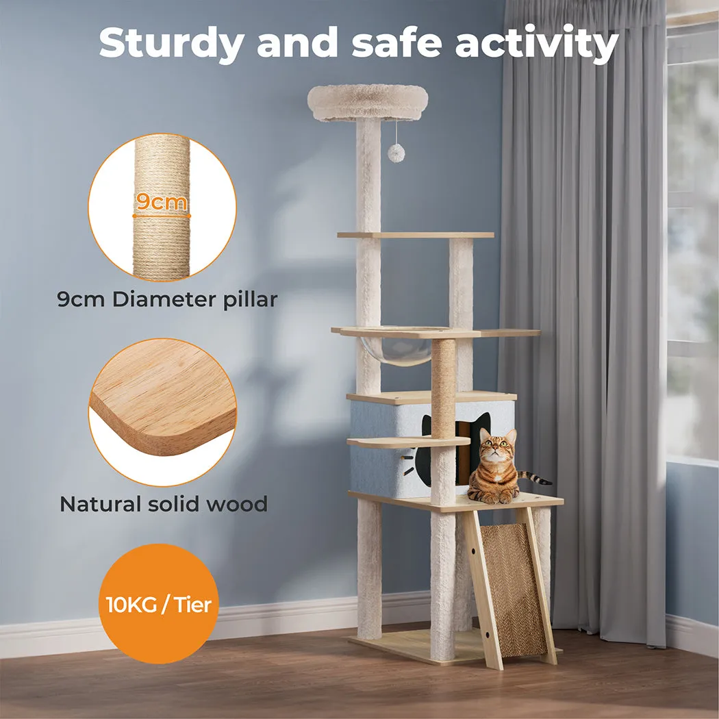 Pawz Wooden Multi-level Cat Tree Tower Large 160cm