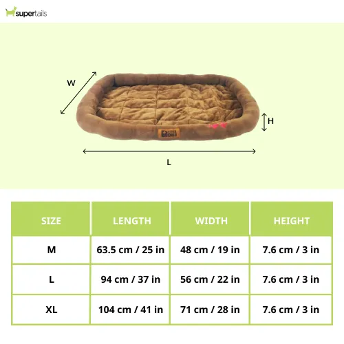Petter World Ultra Soft Mat with Padded Bed for Dogs (Mocha Brown)