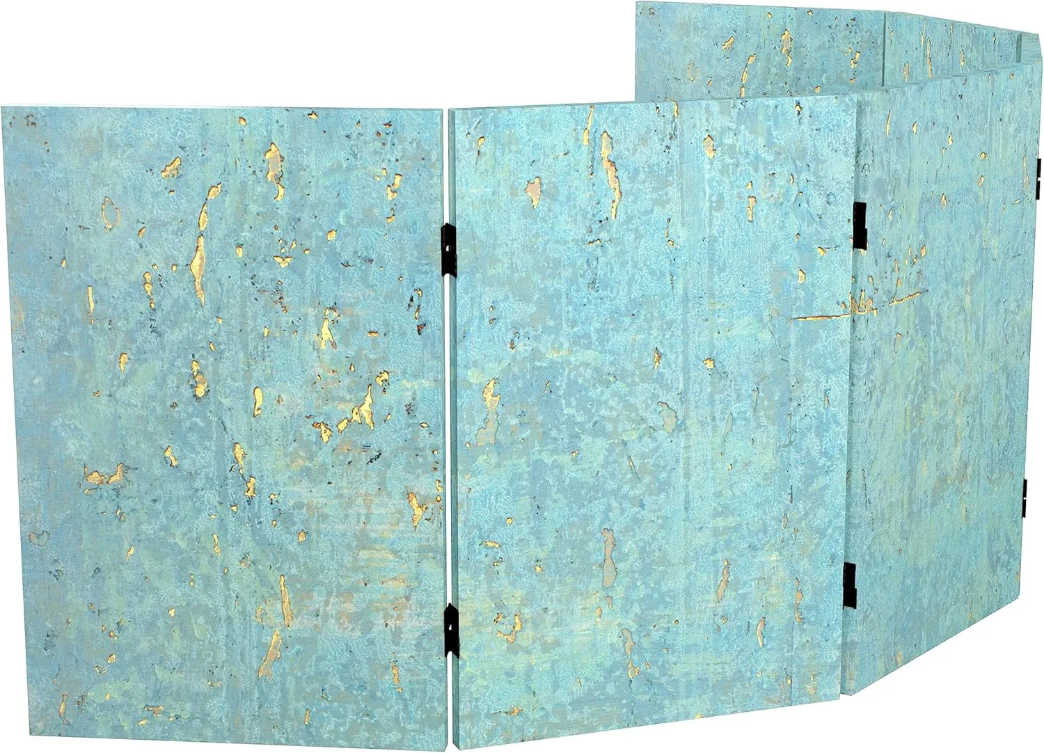 Red Lantern 2 ft. Short Double Sided Voice of The Sky Canvas Folding Screen 6 Panel Freestanding Partition and Separator for Modern and Contemporary Bedroom, Home Office, Studio, Dorm, Apartment