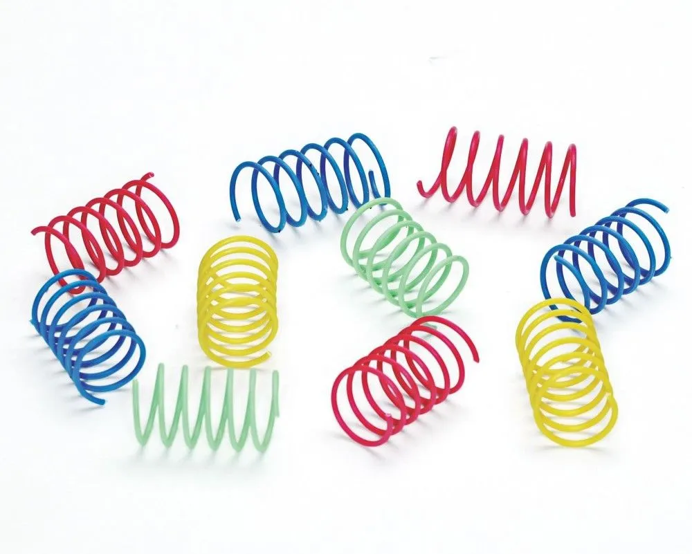 Spot Wide Colorful Springs Cat Toy (10 pack)