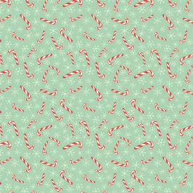 Stay dry digital printed PUL -  Candy cane - Mint