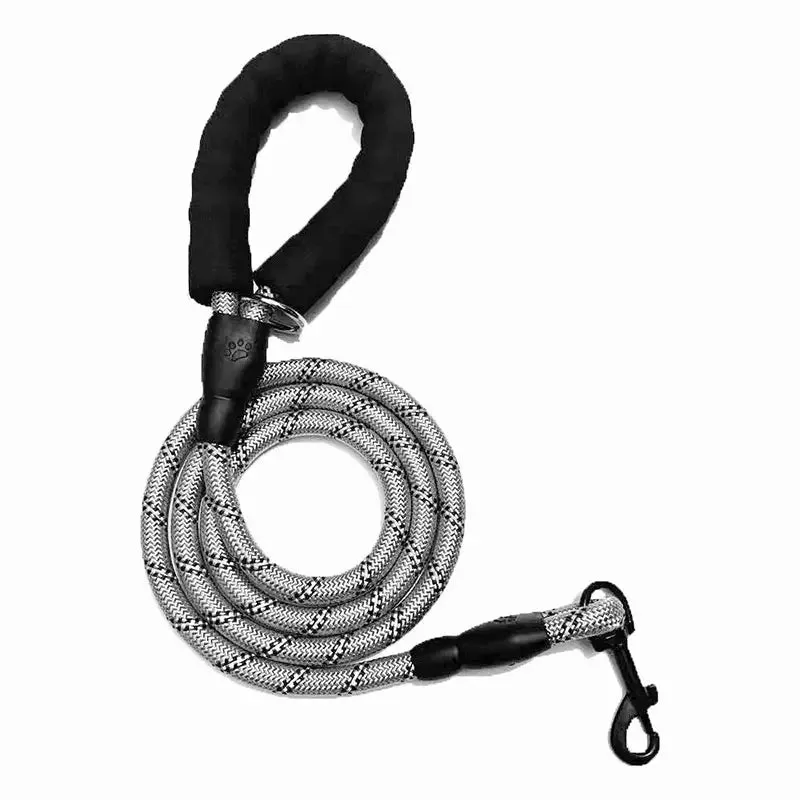 Strong Dog Leash with Comfortable Padded Handle and Highly Reflective Threads for Small Medium and Large Dogs