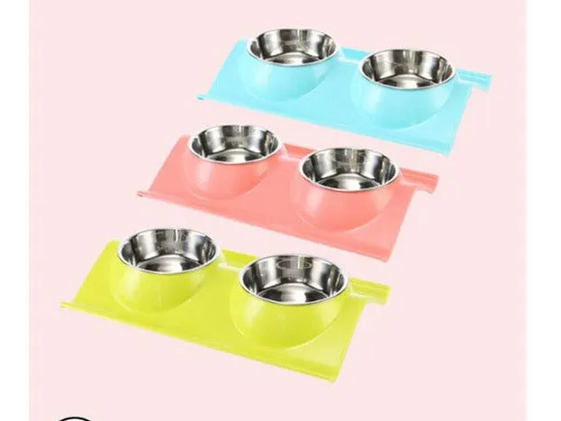 W-Shaped Leak-Proof Double Bowl 38*25*7.5Cm