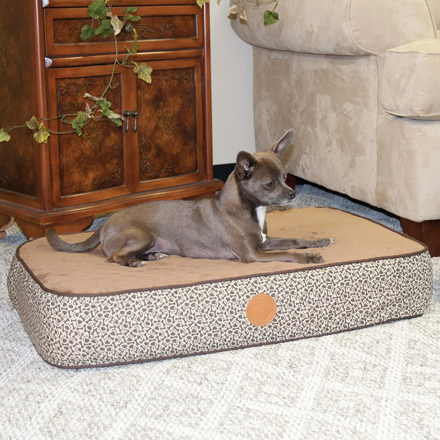 Waterproof Memory Foam Dog Bed - 5" Thick Memory Foam Superior Orthopedic Dog Bed