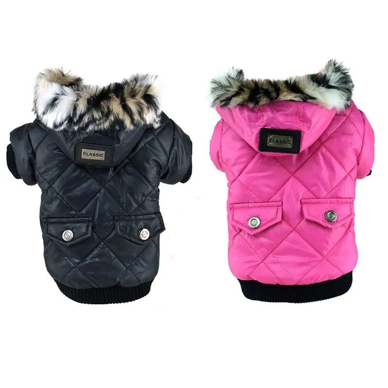 Winter Dog Coat with Hood - Waterproof
