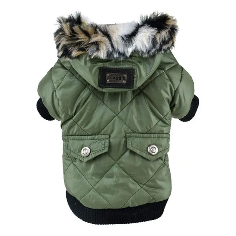 Winter Dog Coat with Hood - Waterproof