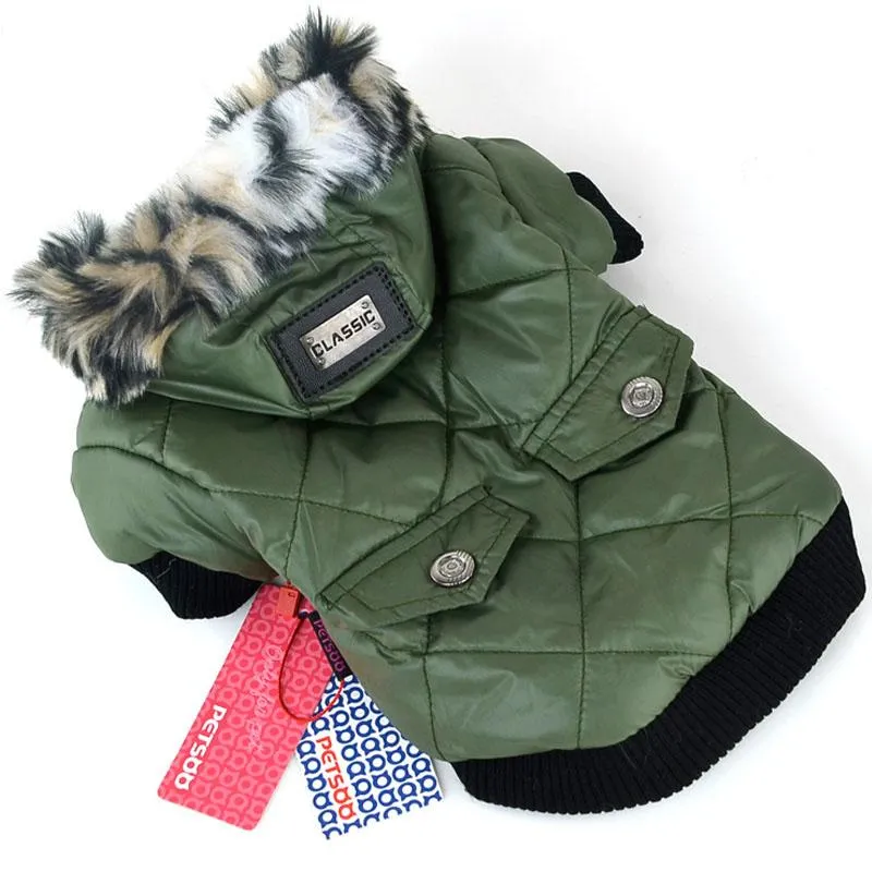 Winter Dog Coat with Hood - Waterproof
